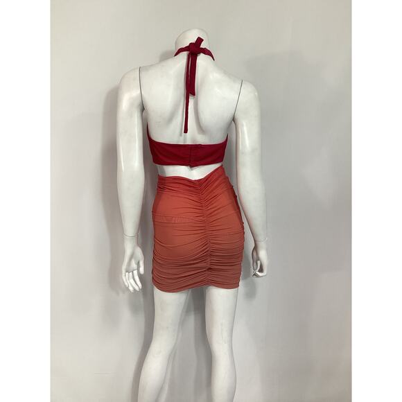 Michael Costello 'Gaia' Pink Mini Dress Size XS - Picture 3 of 4